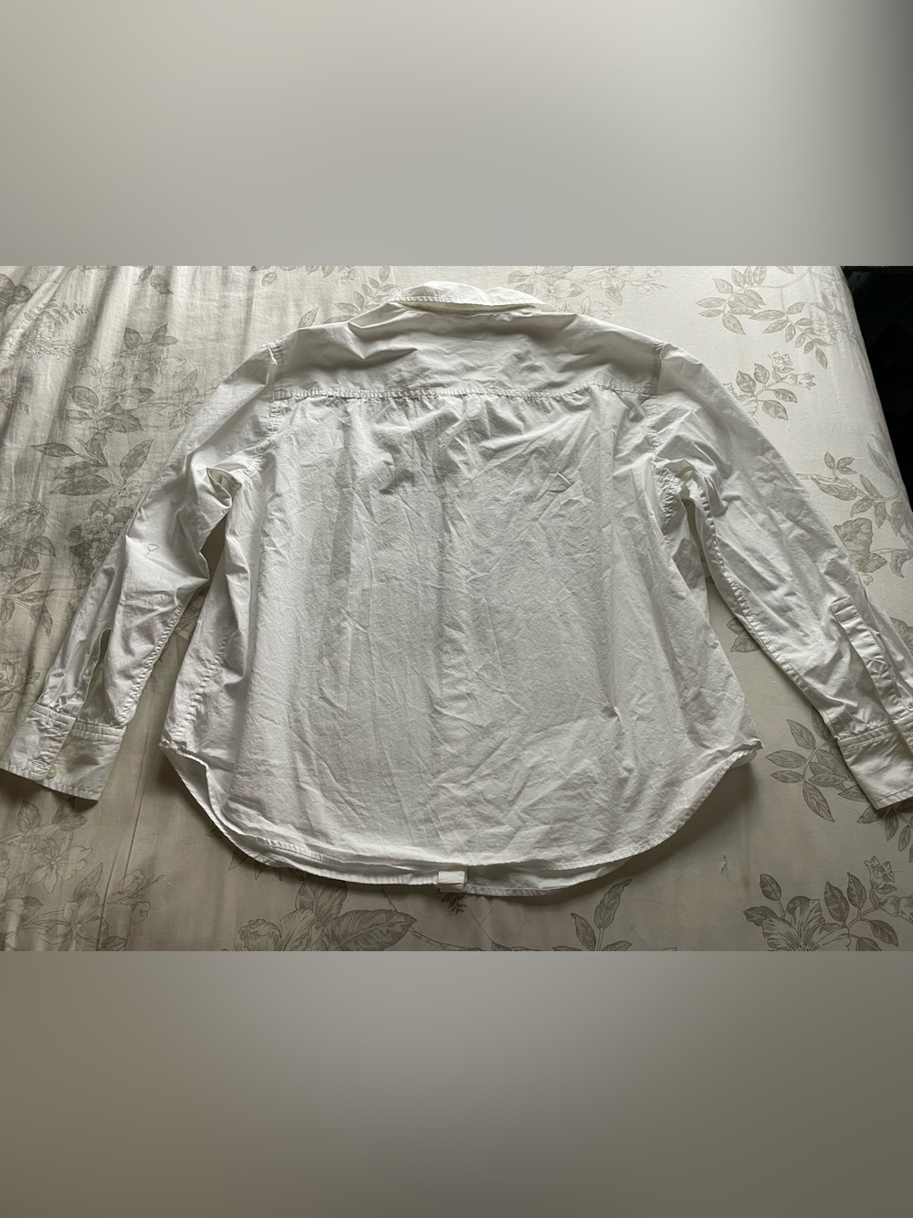 Quince 100% Organic Cotton Poplin Long Sleeve Boyfriend Shirt White Large Chic - Picture 5 of 10